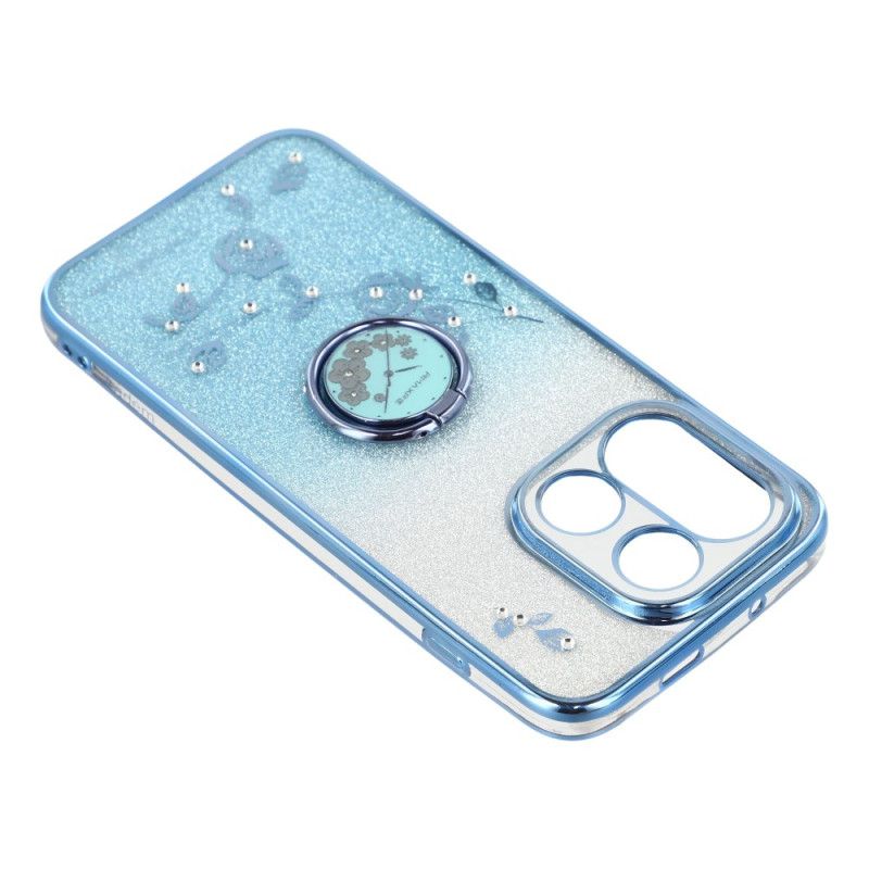 Κάλυμμα Oneplus 15 Θήκη Δαχτυλιδιών Και Μοτίβο Λουλουδιών Με Γκλίτερ