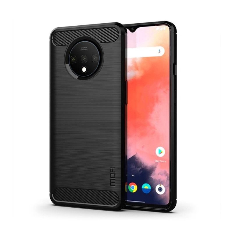 Κάλυμμα OnePlus 7T Μαύρο Μόφι Βουρτσισμένο Ανθρακονήματα