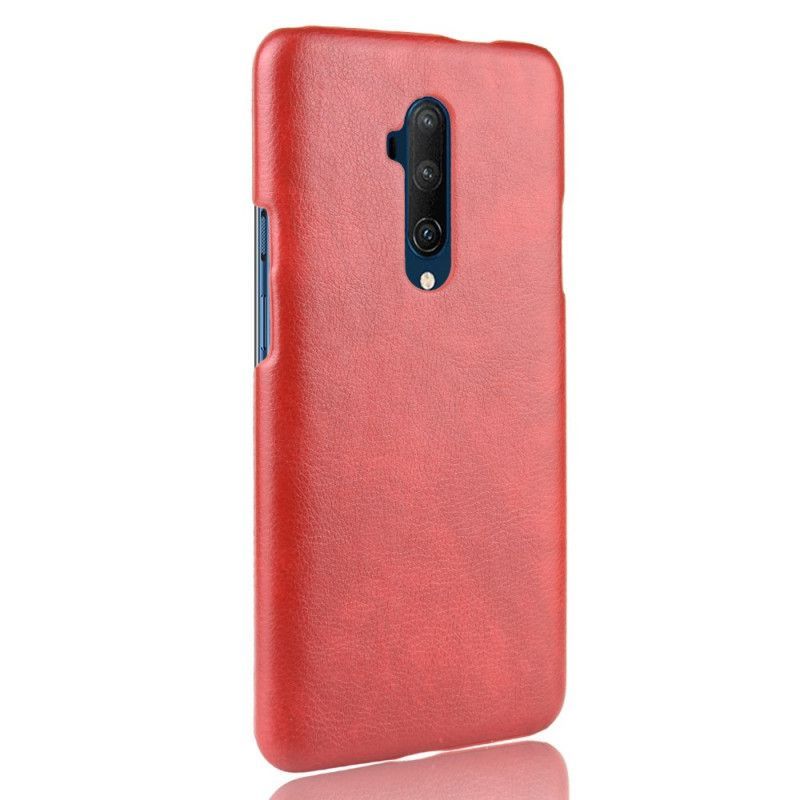 Κάλυμμα OnePlus 7T Pro Μαύρο Εφέ Δέρματος Λίτσι