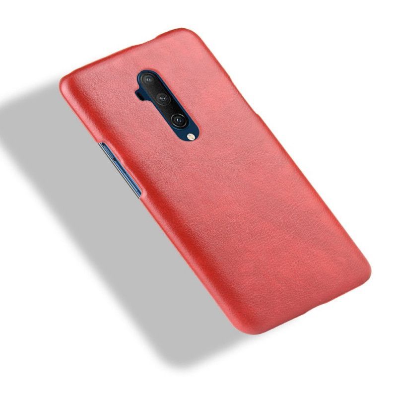 Κάλυμμα OnePlus 7T Pro Μαύρο Εφέ Δέρματος Λίτσι