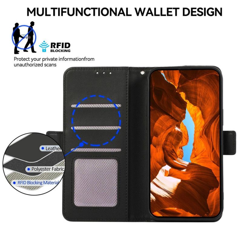 Κάλυμμα Oneplus Nord 5 Abeel Δερμάτινο Πορτοφόλι Rfid