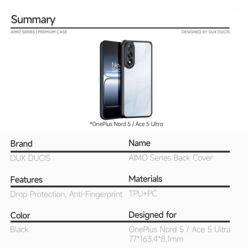 Κάλυμμα Oneplus Nord 5 Σειρά Aimo Dux Ducis