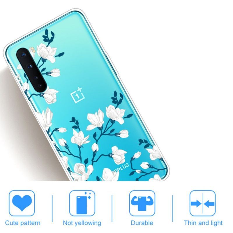 Κάλυμμα OnePlus Nord Λευκά Λουλούδια