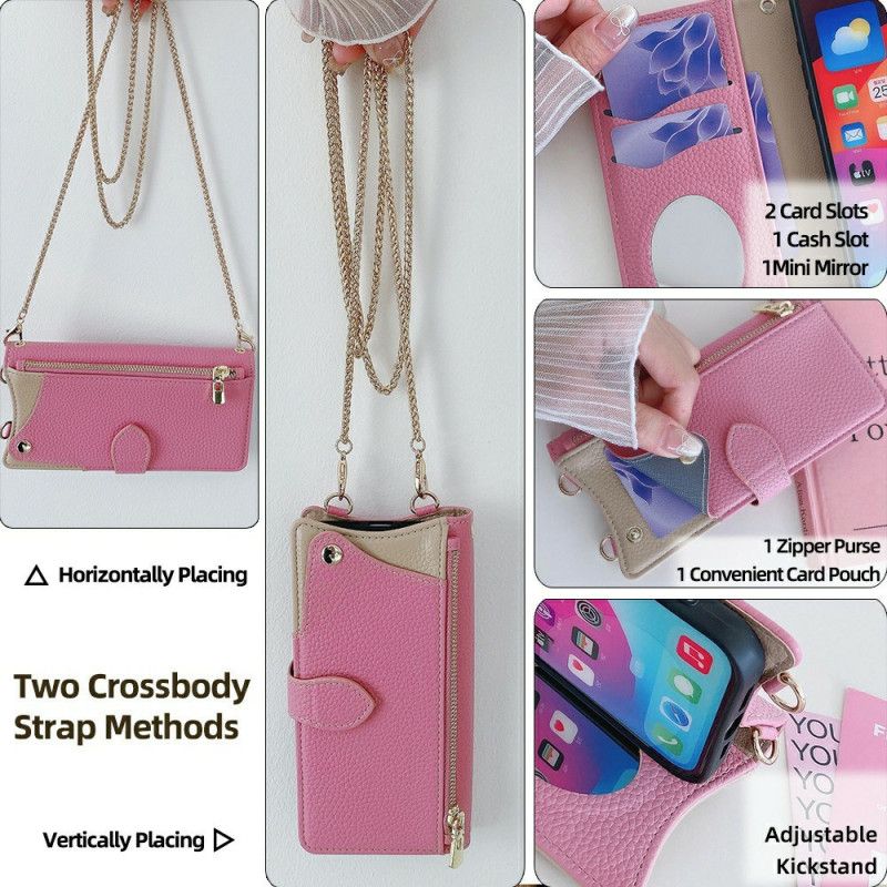 Θηκη Κινητου Oneplus 13 Θήκες Κινητών Δίχρωμο Πορτοφόλι Με Αλυσίδα