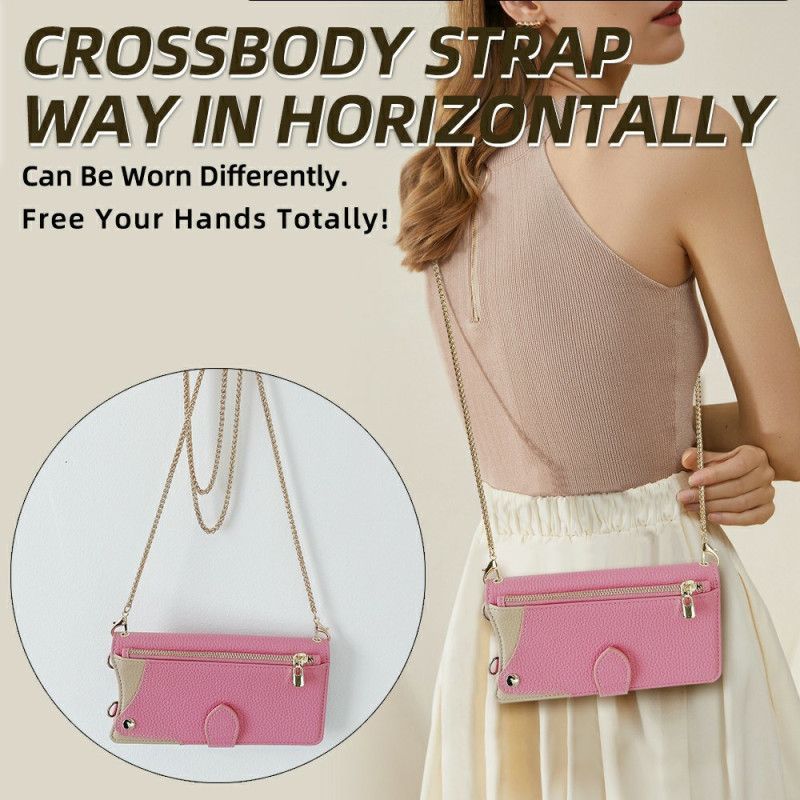 Θηκη Κινητου Oneplus 13 Θήκες Κινητών Δίχρωμο Πορτοφόλι Με Αλυσίδα