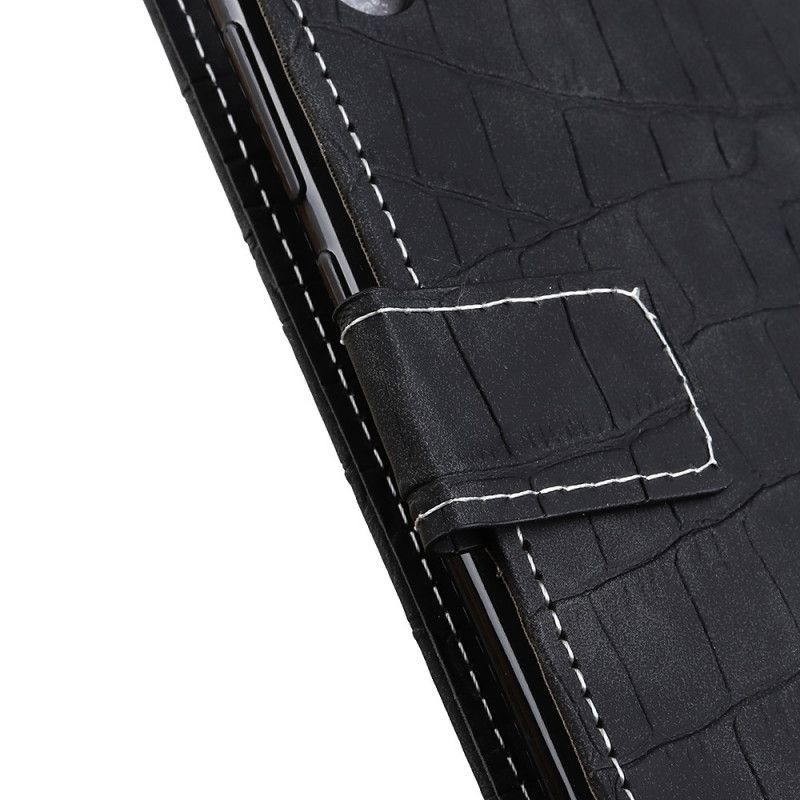 δερματινη Κάλυμμα Για Samsung Galaxy A10s Μαύρο Δύναμη Κροκόδειλου