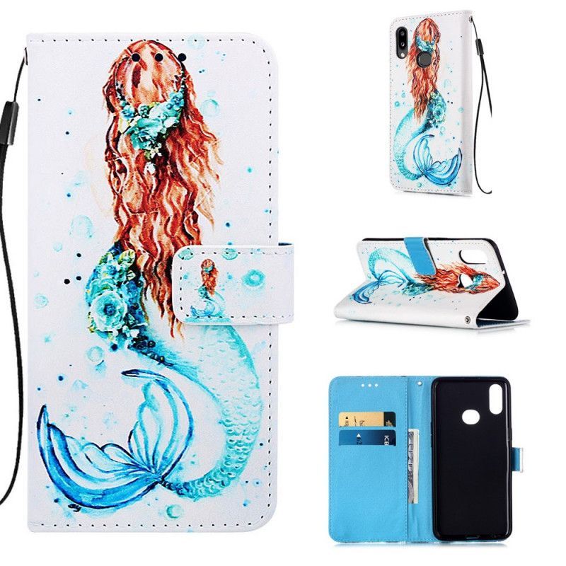 δερματινη Κάλυμμα Για Samsung Galaxy A10s Ονειροπολήσεις Γοργόνας