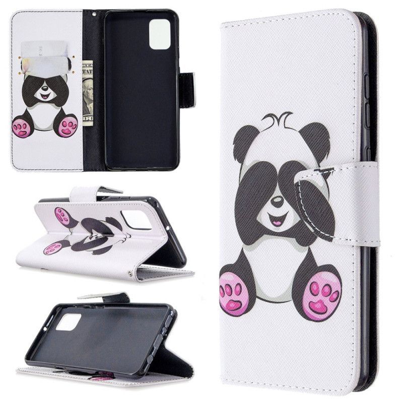 δερματινη Κάλυμμα Για Samsung Galaxy A31 Διασκεδαστικό Panda