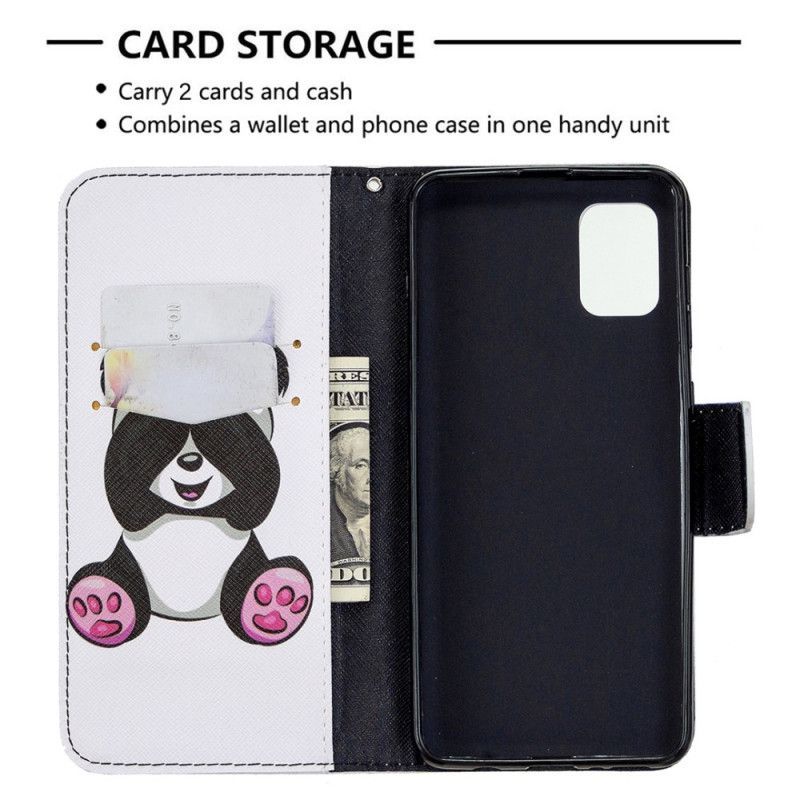 δερματινη Κάλυμμα Για Samsung Galaxy A31 Διασκεδαστικό Panda
