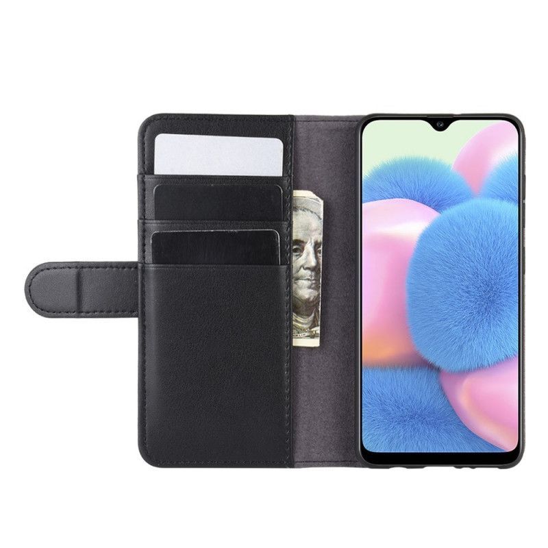 δερματινη Κάλυμμα Για Samsung Galaxy A41 Μαύρο Σπαστό Δέρμα