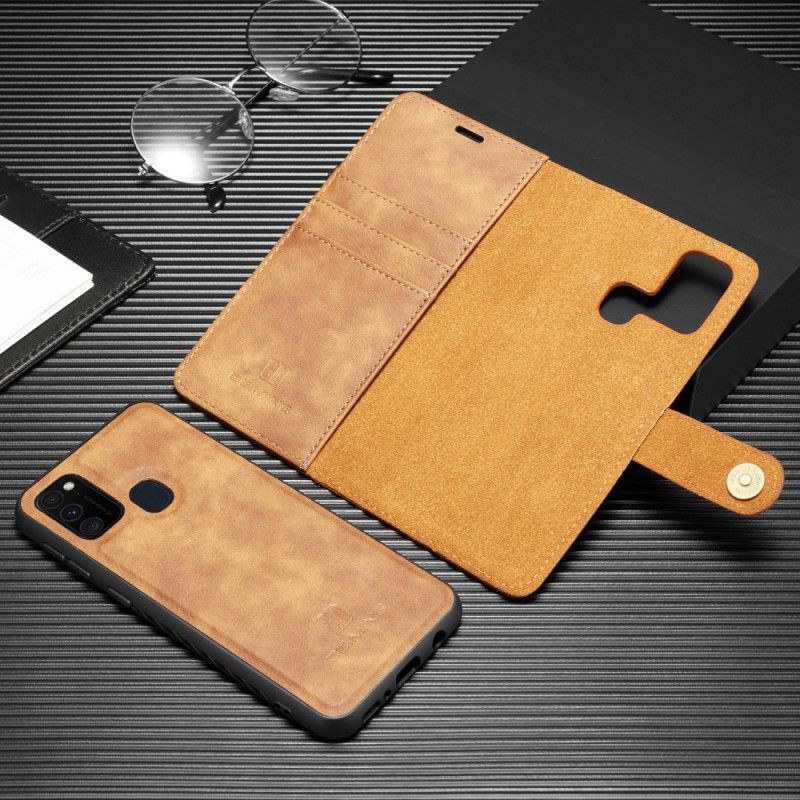 δερματινη Κάλυμμα Για Samsung Galaxy M31 Μαύρο Dg. Ming Αποσπώμενο Κέλυφος