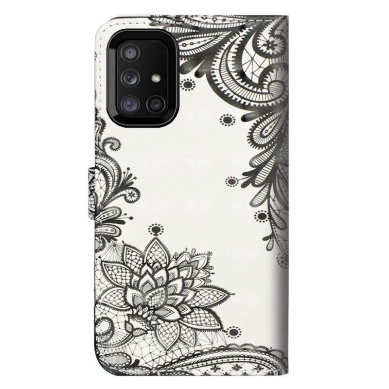 δερματινη Κάλυμμα Για Samsung Galaxy M51 Αριστοκρατική Δαντέλα