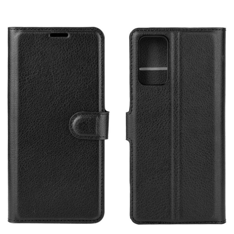 δερματινη Κάλυμμα Για Samsung Galaxy Note 20 Μαύρο Κλασικό Εφέ Δέρματος Λίτσι