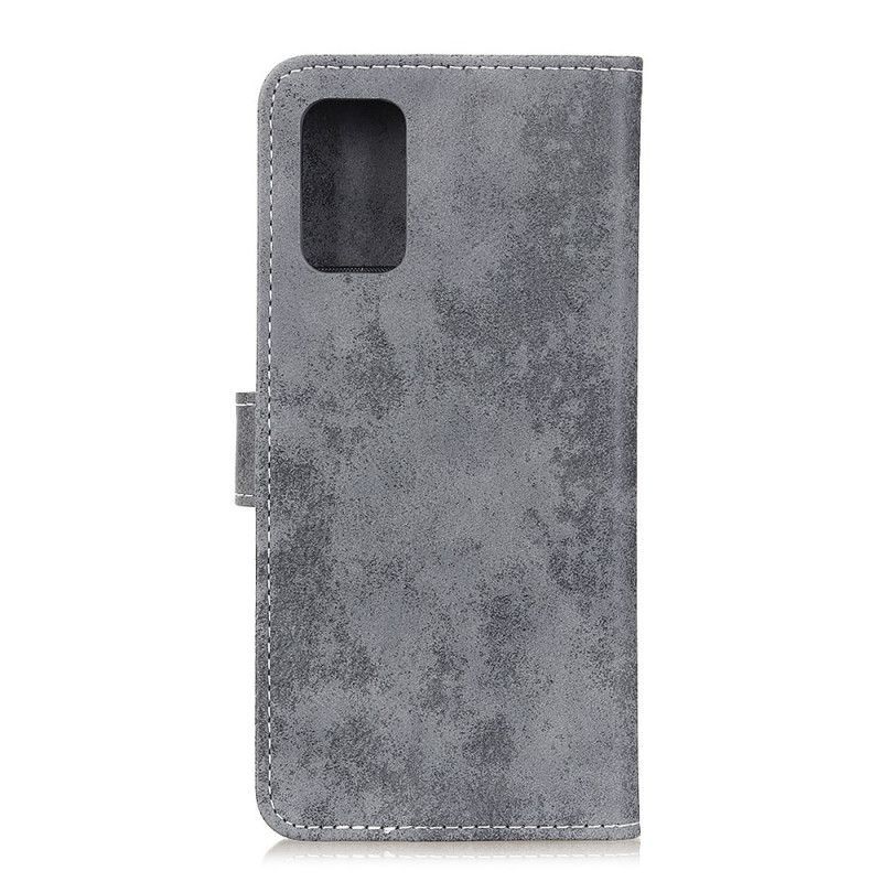 δερματινη Κάλυμμα Για Samsung Galaxy S20 FE Γκρι Vintage Δερμάτινο Εφέ
