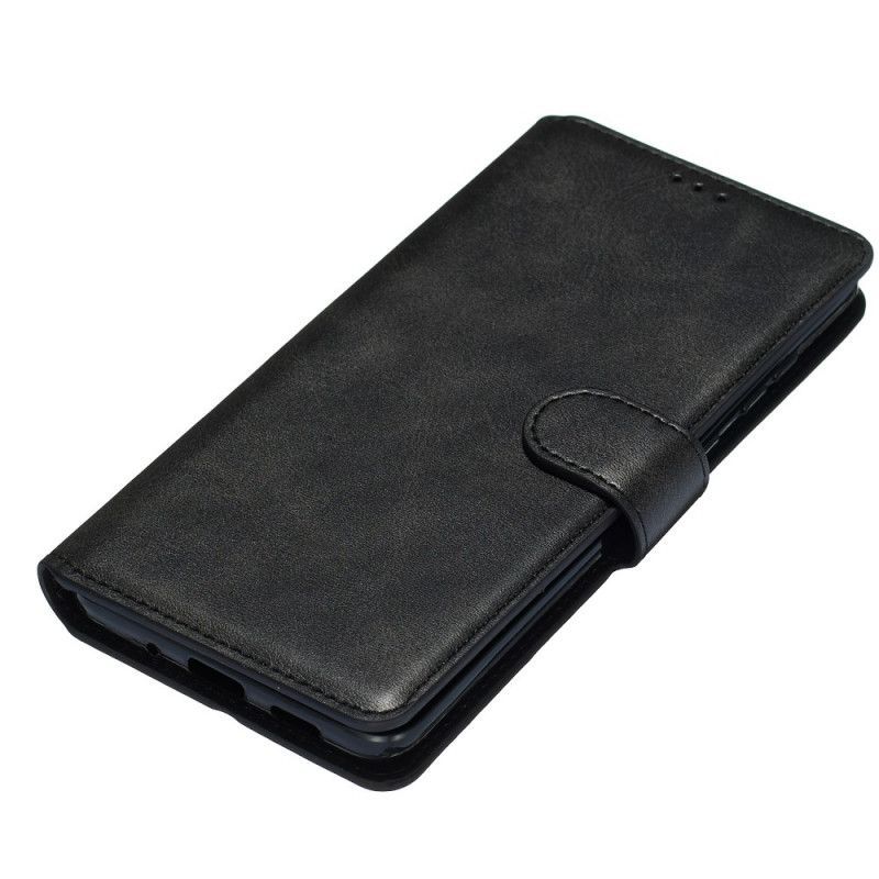 δερματινη Κάλυμμα Για Samsung Galaxy S20 Plus / S20 Plus 5G Μαύρο Ματ Δερμάτινο Εφέ