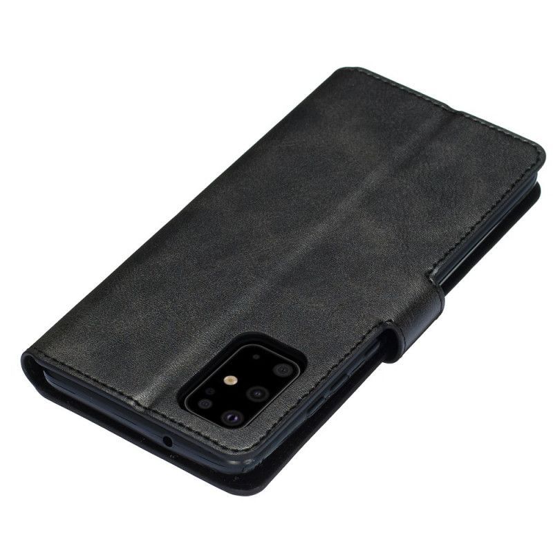 δερματινη Κάλυμμα Για Samsung Galaxy S20 Plus / S20 Plus 5G Μαύρο Ματ Δερμάτινο Εφέ