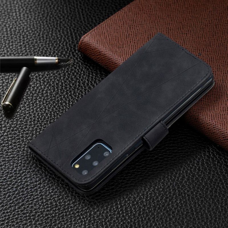 δερματινη Κάλυμμα Για Samsung Galaxy S20 Plus / S20 Plus 5G Μαύρο Τρίγωνα Χρώματος Binfen