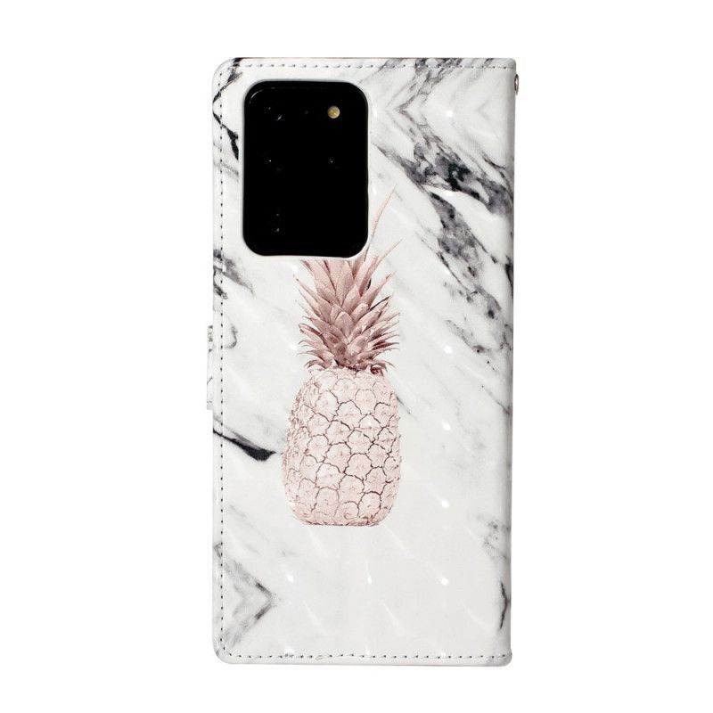 δερματινη Κάλυμμα Για Samsung Galaxy S20 Ultra Ελαφρύς Ανανάς