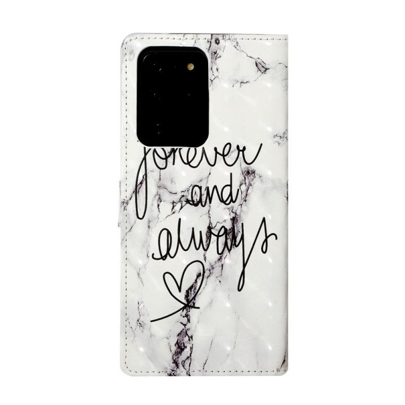 δερματινη Κάλυμμα Για Samsung Galaxy S20 Ultra Μάρμαρο Για Πάντα & Πάντα