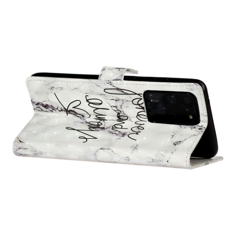 δερματινη Κάλυμμα Για Samsung Galaxy S20 Ultra Μάρμαρο Για Πάντα & Πάντα