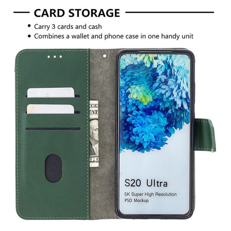 δερματινη Κάλυμμα Για Samsung Galaxy S20 Ultra Μαύρο Κλασικό Εφέ Δέρματος Κροκόδειλου