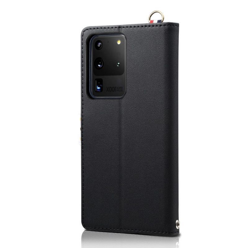 δερματινη Κάλυμμα Για Samsung Galaxy S20 Ultra Ροζ Πουά Στολή