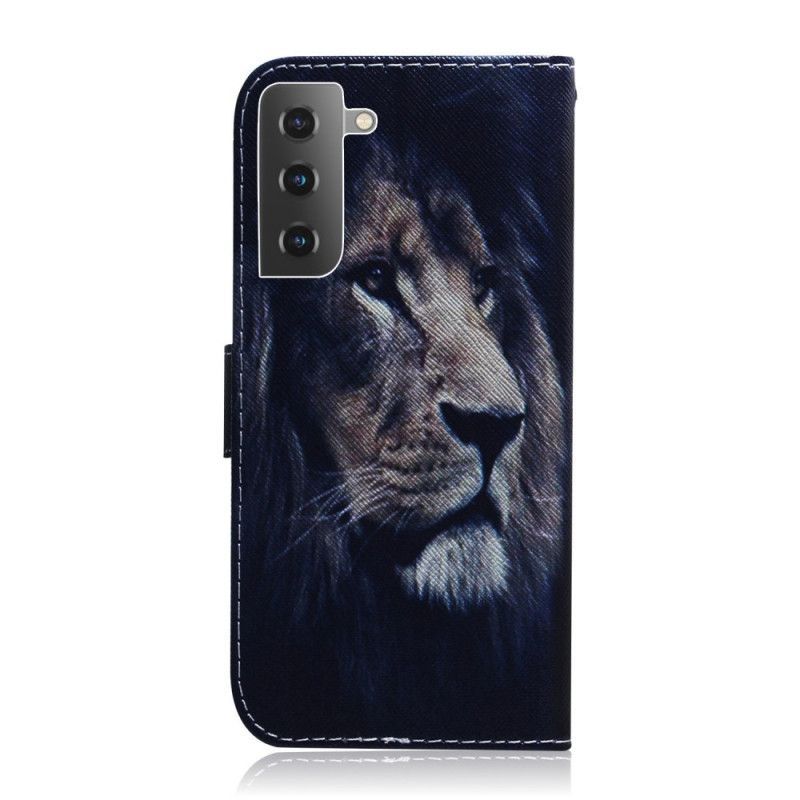 δερματινη Κάλυμμα Για Samsung Galaxy S21 5G Ονειρικό Λιοντάρι