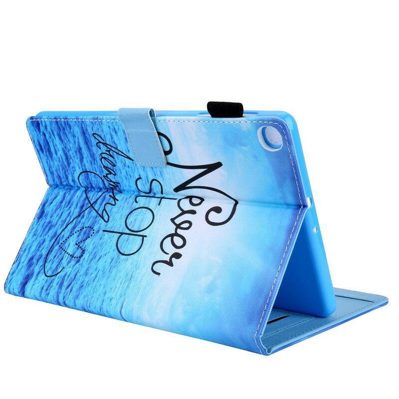 δερματινη Κάλυμμα Για Samsung Galaxy Tab A7 Lite Μην Σταματάς Ποτέ Να Ονειρεύεσαι
