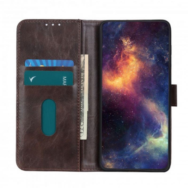 δερματινη Κάλυμμα Για Samsung Galaxy XCover 5 Μαύρο Εφέ Δέρματος Βίσωνας