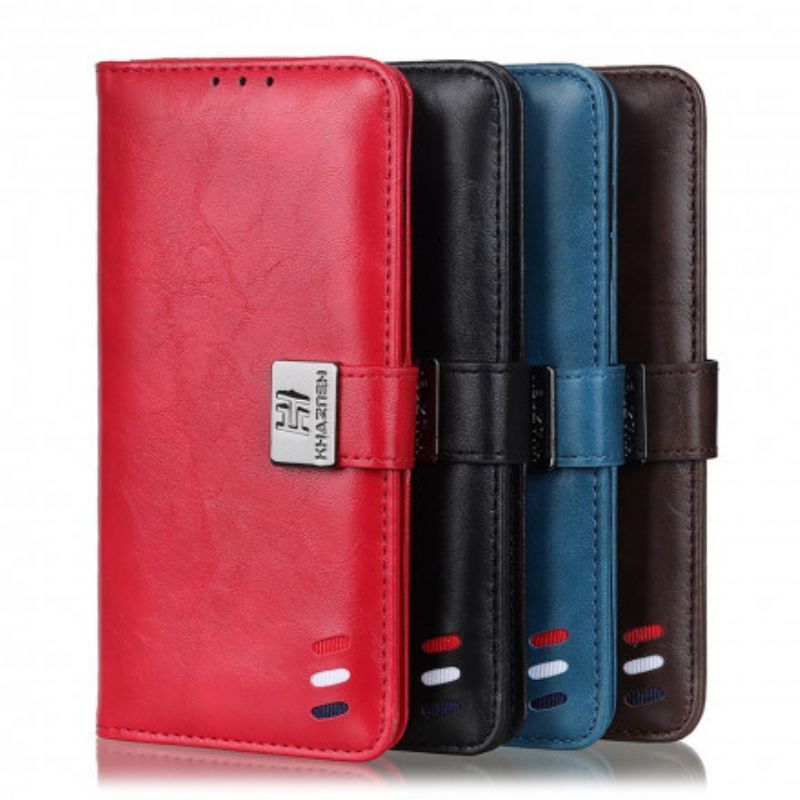 δερματινη Κάλυμμα Για Samsung Galaxy XCover 5 Μαύρο Εφέ Δέρματος Βίσωνας