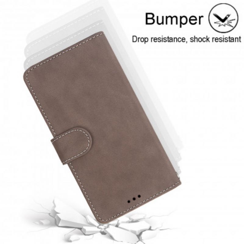 δερματινη Κάλυμμα Για Samsung Galaxy XCover 5 Μαύρο Vintage Δερμάτινο Στυλ Ραφής