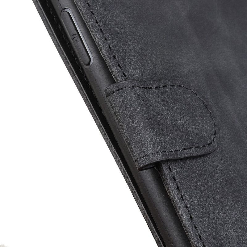 δερματινη Κάλυμμα Samsung Galaxy A21s Μαύρο Ματ Vintage Δερμάτινο Εφέ Khazneh