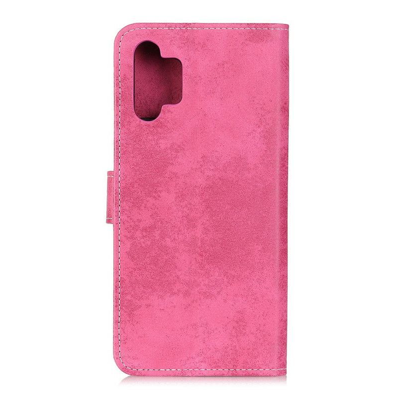 δερματινη Κάλυμμα Samsung Galaxy A32 5G Γκρι Vintage Faux Δέρμα Πρωτότυπος