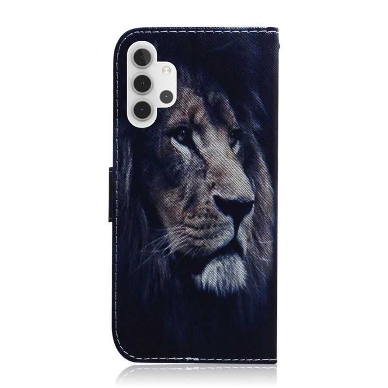 δερματινη Κάλυμμα Samsung Galaxy A32 5G Ονειρικό Λιοντάρι σιλικόνης