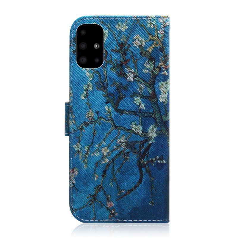 δερματινη Κάλυμμα Samsung Galaxy A51 Ανθισμένο Κλαδί Δέντρου σιλικόνης