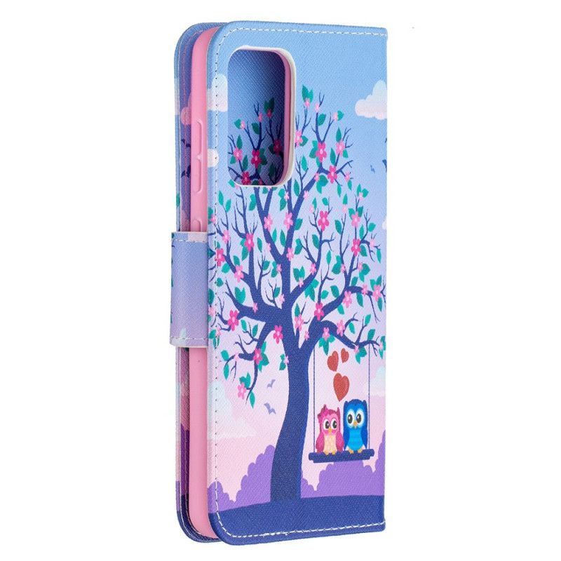 δερματινη Κάλυμμα Samsung Galaxy A52 4G / A52 5G Κουκουβάγιες Στην Κούνια