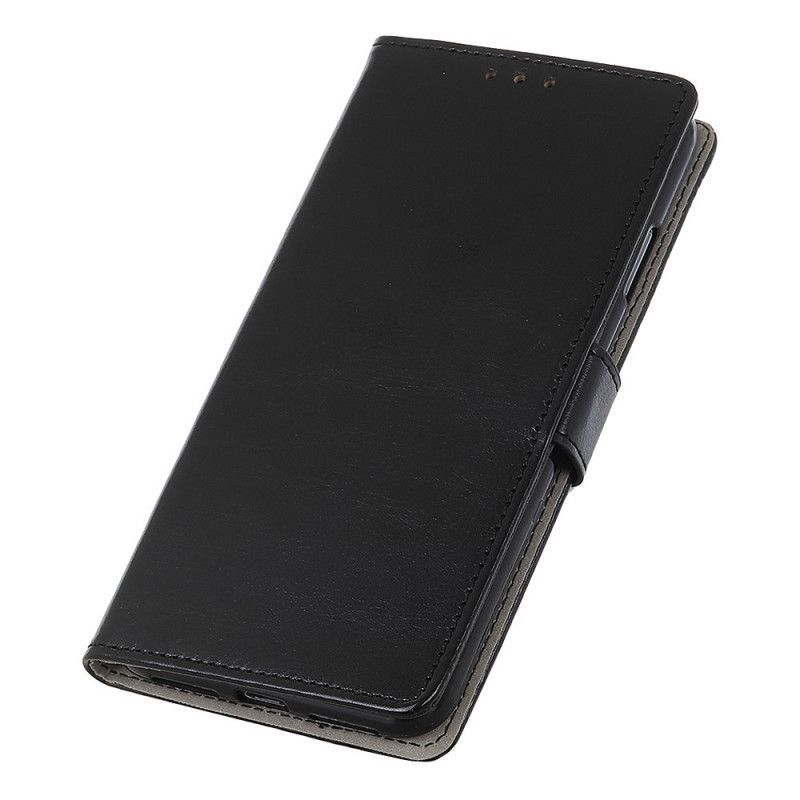 δερματινη Κάλυμμα Samsung Galaxy A72 4G / A72 5G Μαύρο Απλό Γυαλιστερό Δερμάτινο Εφέ