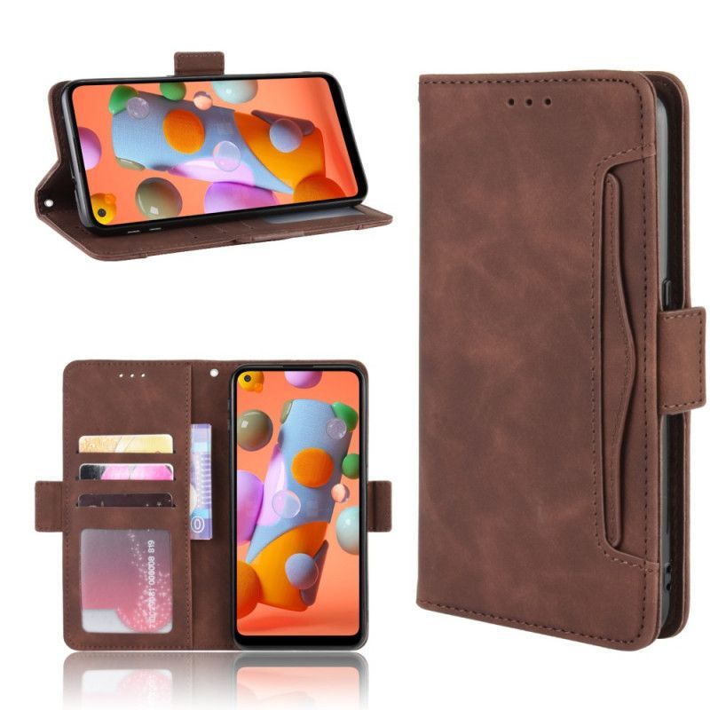 δερματινη Κάλυμμα Samsung Galaxy M11 Μαύρο Πολλαπλός Χάρτης Πρώτης Κατηγορίας
