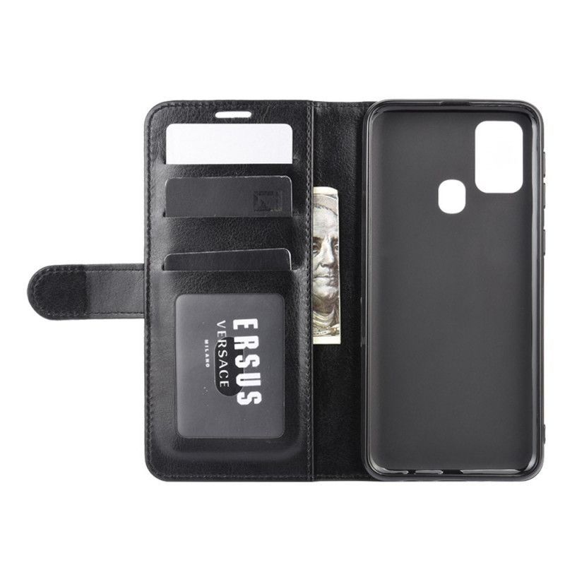 δερματινη Κάλυμμα Samsung Galaxy M31 Μαύρο Ultra Faux Δέρμα