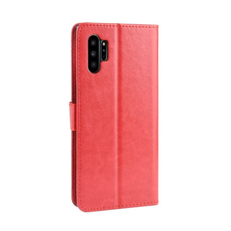 δερματινη Κάλυμμα Samsung Galaxy Note 10 Plus Μαύρο Φανταχτερό Απομίμηση Δέρματος Πρωτότυπος