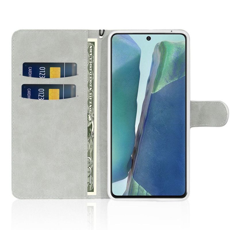 δερματινη Κάλυμμα Samsung Galaxy Note 20 Μαύρο Σχέδιο Γκλίτερ Πρωτότυπος