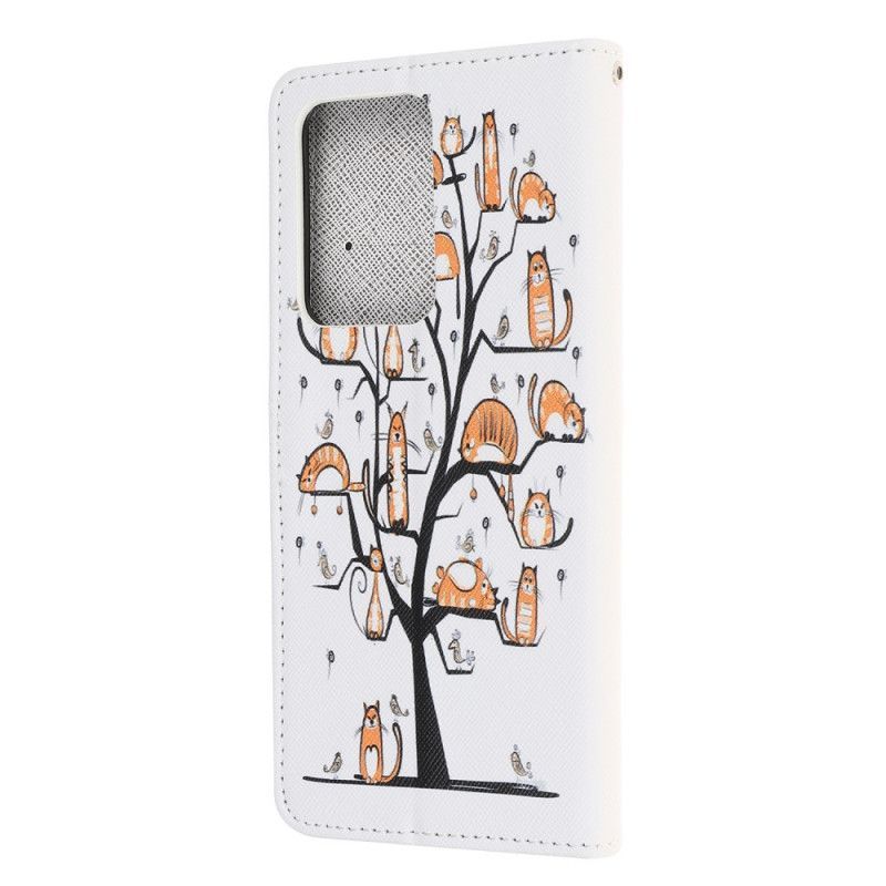 δερματινη Κάλυμμα Samsung Galaxy Note 20 Ultra Funky Στρινγκ Γάτες