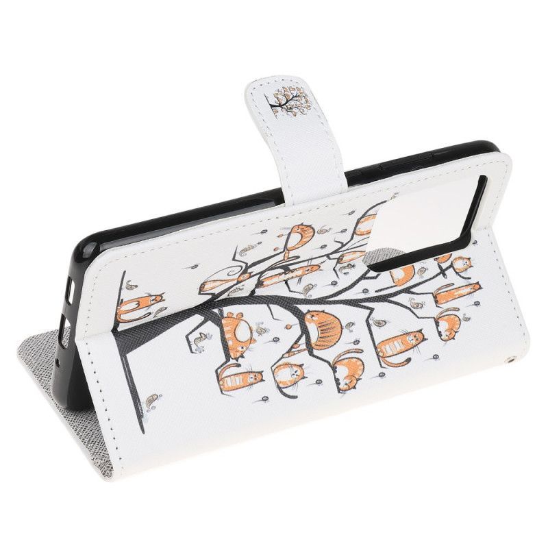 δερματινη Κάλυμμα Samsung Galaxy Note 20 Ultra Funky Στρινγκ Γάτες