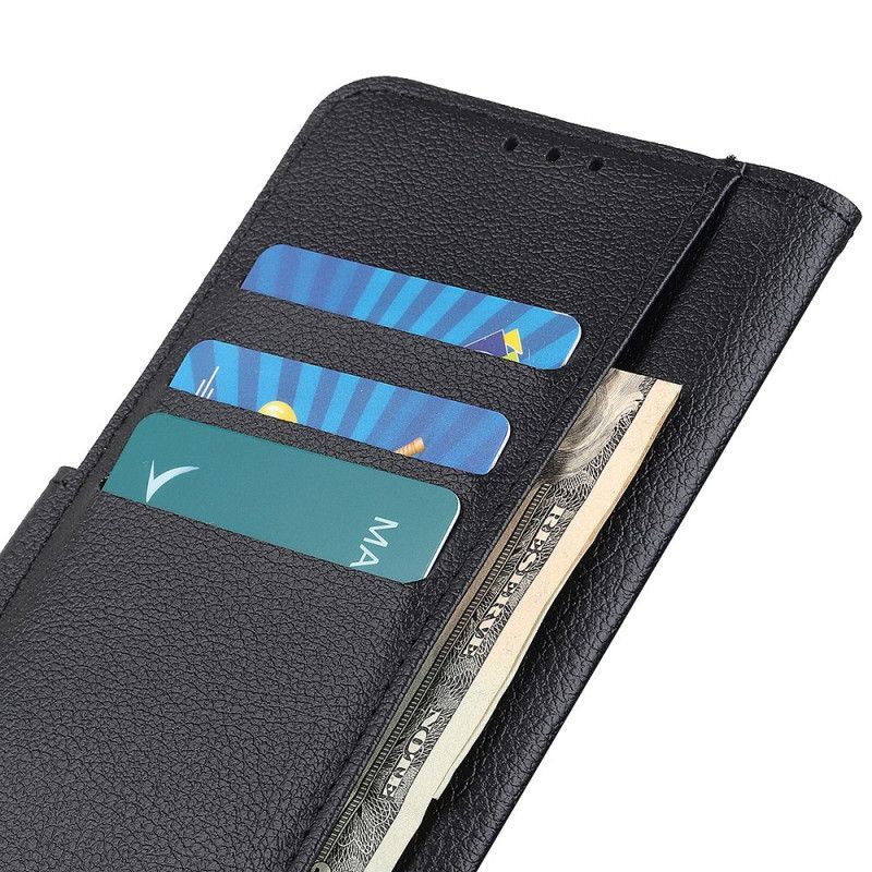 δερματινη Κάλυμμα Samsung Galaxy Note 20 Ultra Μαύρο Υφή Λίτσι