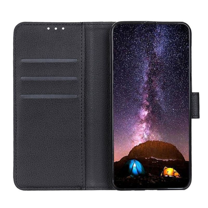 δερματινη Κάλυμμα Samsung Galaxy Note 20 Ultra Μαύρο Υφή Λίτσι