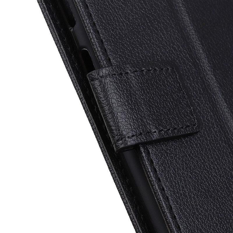 δερματινη Κάλυμμα Samsung Galaxy Note 20 Ultra Μαύρο Υφή Λίτσι