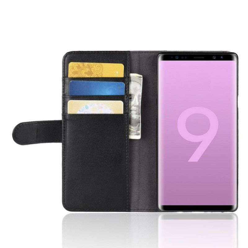 δερματινη Κάλυμμα Samsung Galaxy Note 9 Μαύρο Σπαστό Δέρμα Πρωτότυπος