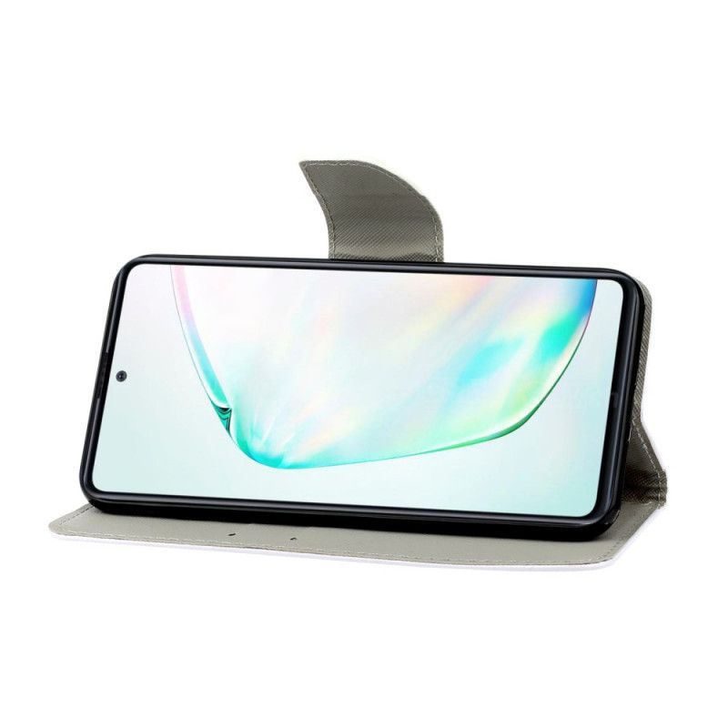 δερματινη Κάλυμμα Samsung Galaxy S10 Lite Γατούλα Με Τιράντες