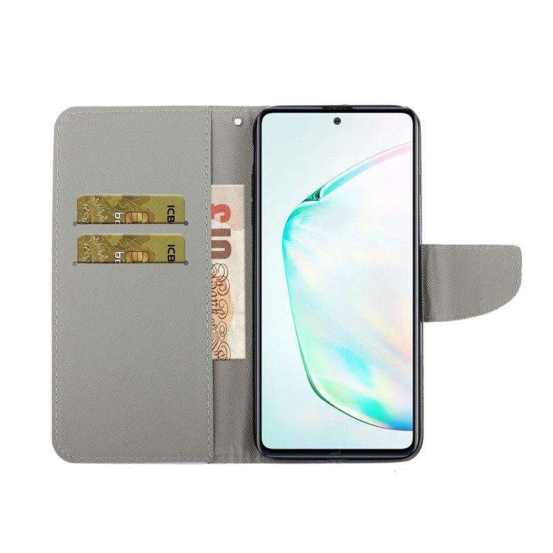 δερματινη Κάλυμμα Samsung Galaxy S10 Lite Γατούλα Με Τιράντες