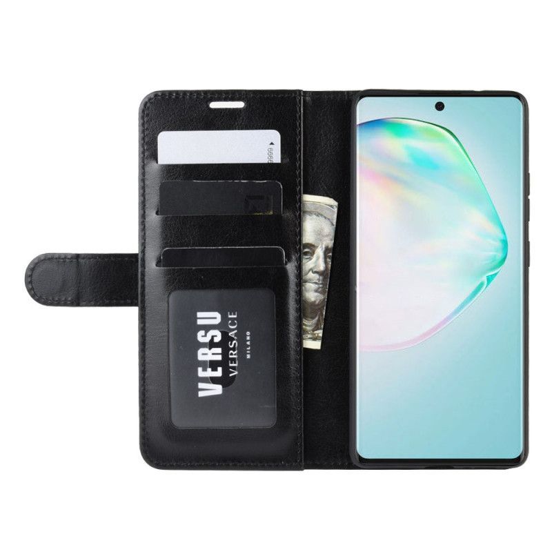 δερματινη Κάλυμμα Samsung Galaxy S10 Lite Μαύρο Εξαιρετικά Ψεύτικο Δέρμα σιλικόνης